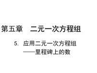 北师大版八年级上册5 应用二元一次方程组——里程碑上的数教案配套ppt课件