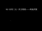 八年级上册数学课件《应用二元一次方程组—鸡兔同笼》 (7)_北师大版