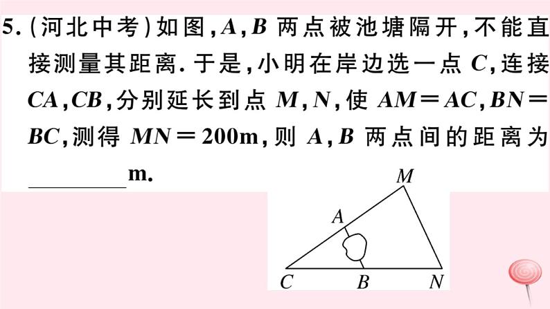 八年级数学下册第19章四边形19-2平行四边形第4课时三角形的中位线习题课件第7页