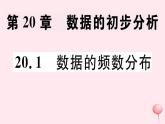 八年級數(shù)學下冊第20章數(shù)據(jù)的初步分析20-1數(shù)據(jù)的頻數(shù)分布習題課件
