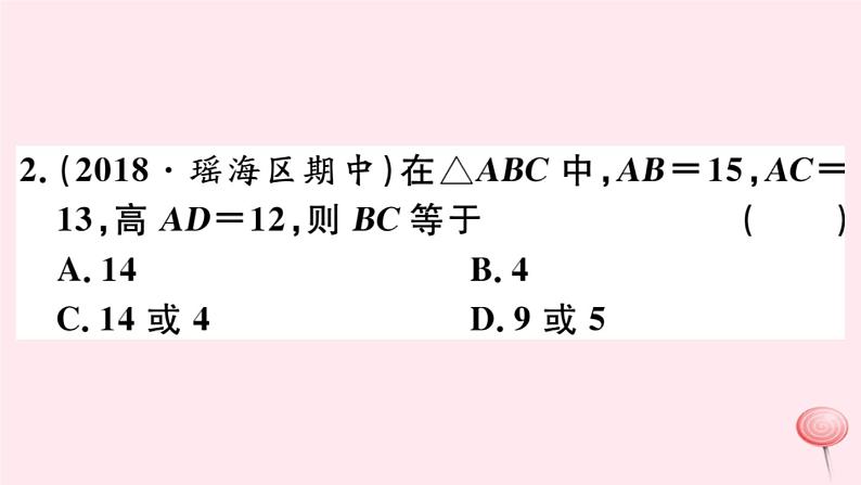 八年级数学下册微专题勾股定理中的思想方法（核心素养）课件04