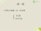 八年级上册数学课件《代入法解二元一次方程组》(8)_北师大版