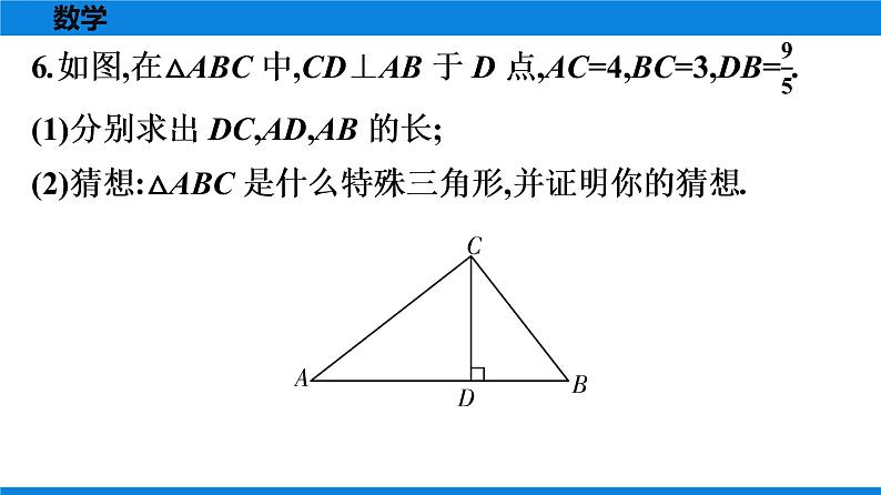 人教版八年级数学下册课时作业 第十七章　勾股定理 练习课件05