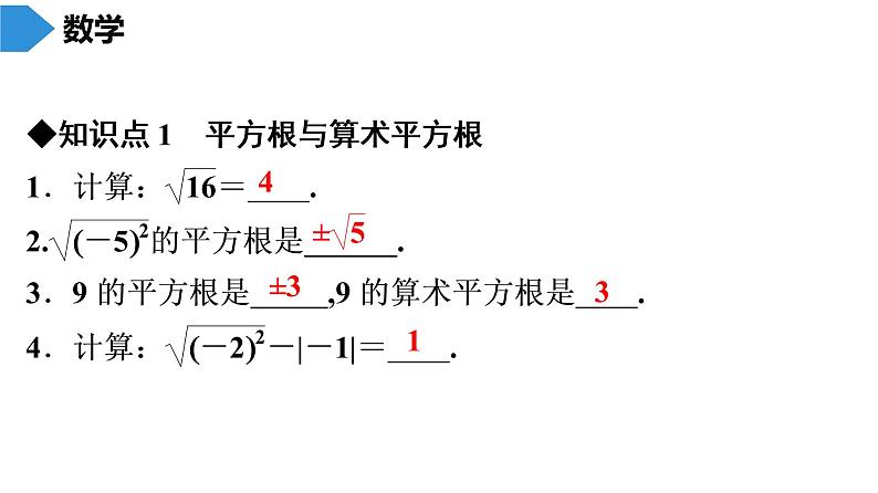 人教版八年级数学下册 期末知识复习 第16章　二次根式 课件02