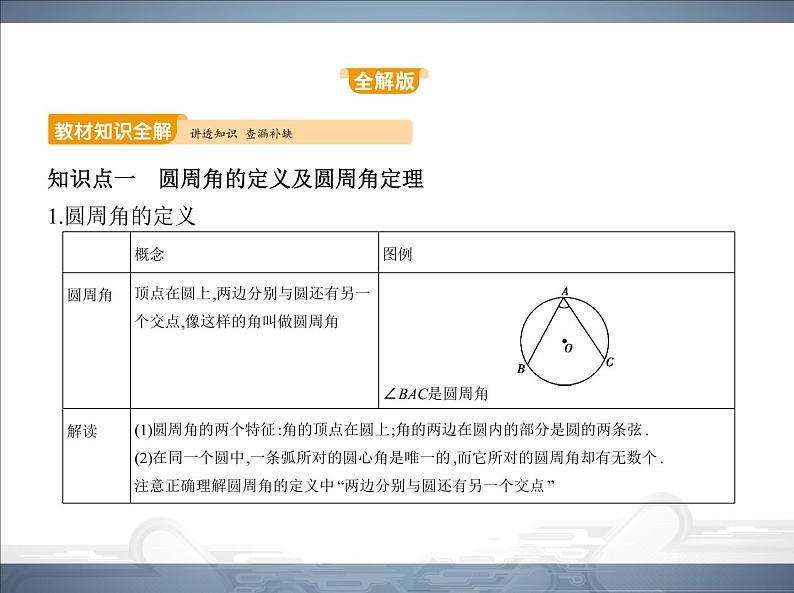 2021北师大版九年级数学下册课件：第三章4圆周角和圆心角的关系(共85张PPT)02