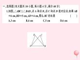 2019秋八年级数学上册第14章全等三角形检测卷课件（新版）沪科版