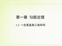 初中数学北师大版八年级上册2 一定是直角三角形吗公开课课件ppt