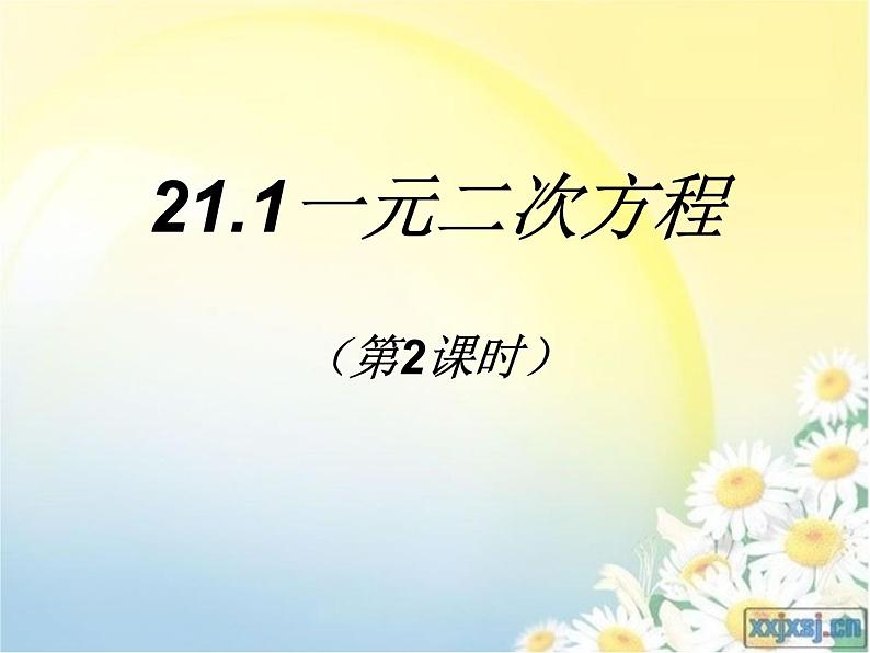 21.1一元二次方程第2课时 课件01