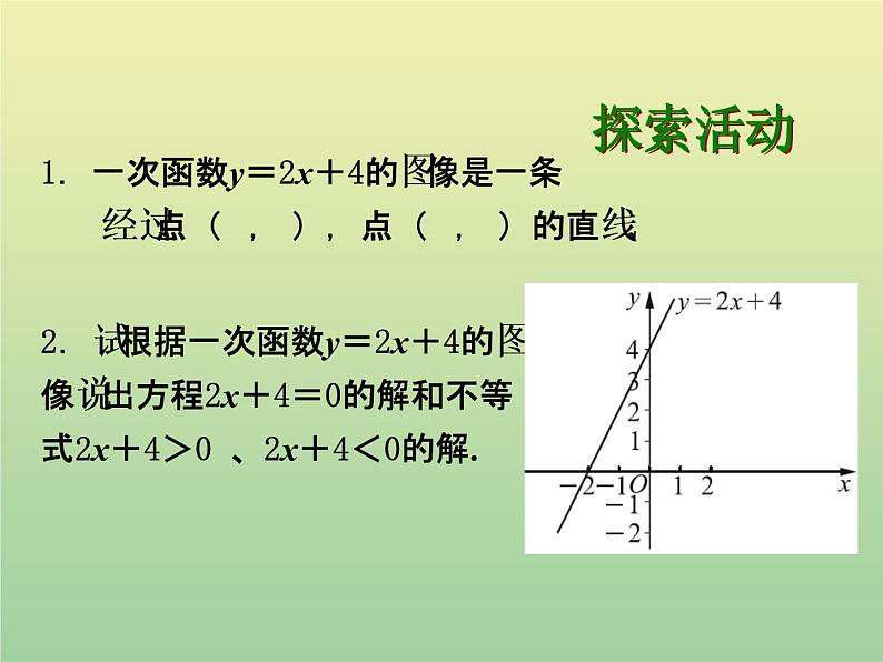 2020秋八年级数学上册第12章一次函数12-2一次函数第6课时一次函数与一元一次方程、一元一次不等式教学课件（新版）沪科版第2页