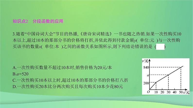 八年级上数学课件第12章一次函数12-2一次函数第4课时分段函数课件新版沪科版_沪科版06