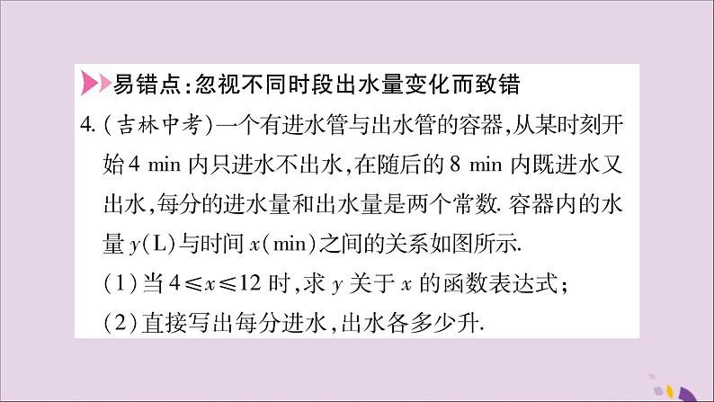 八年级数学上册第12章一次函数12-4综合与实践一次函数模型的应用习题课件（新版）沪科版08