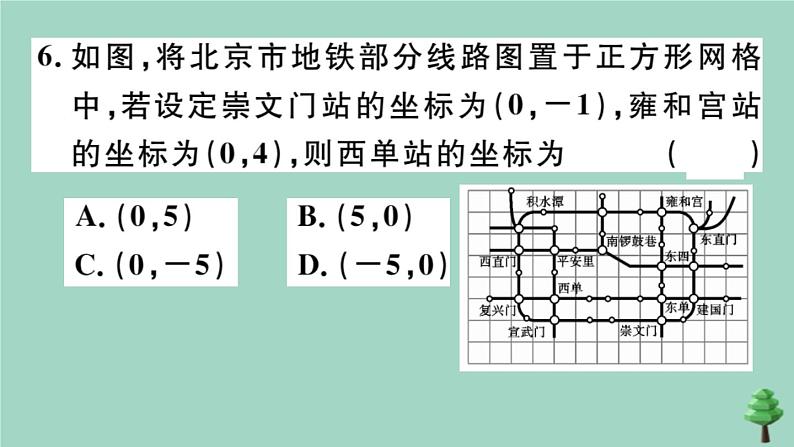 2020秋八年级数学上册第三章《位置与坐标》3-2第3课时建立平面直角坐标系描述图形的位置作业课件（新版）北师大版08