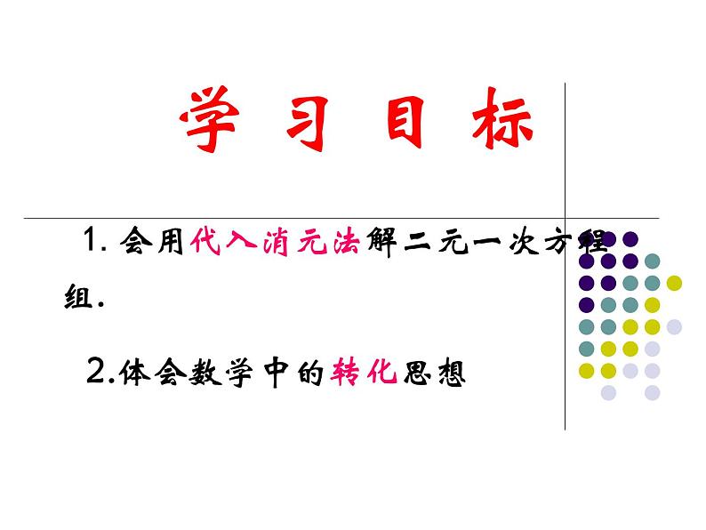 八年级上册数学课件《代入法解二元一次方程组》(1)_北师大版03