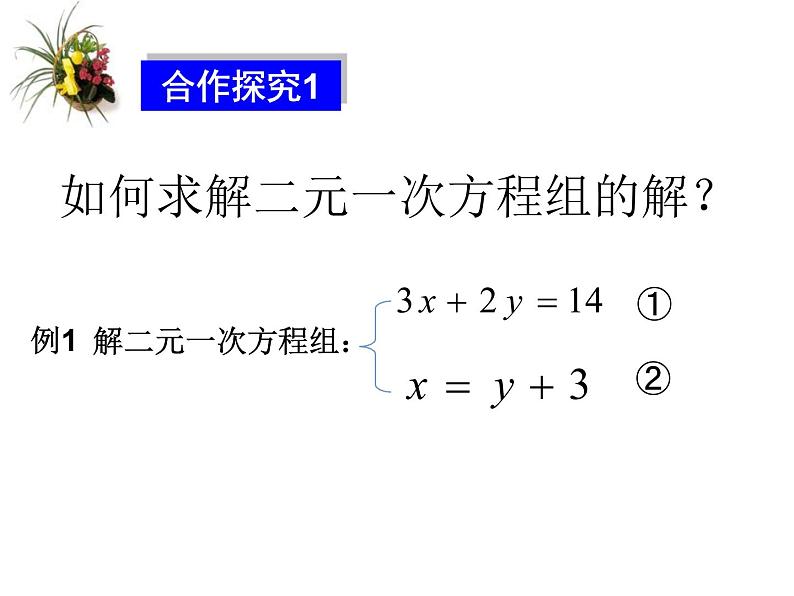 八年级上册数学课件《代入法解二元一次方程组》(2)_北师大版06