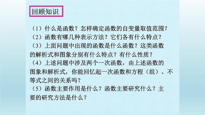 八年级下数学课件：19 一次函数  复习（共23张PPT）_人教新课标08