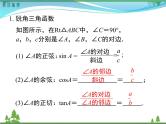 九下数学 第二十八章  锐角三角函数 小结与复习 课件