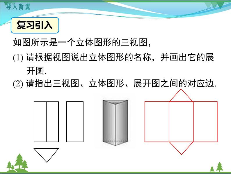 29.2 第3课时 由三视图确定几何体的面积或体积第3页