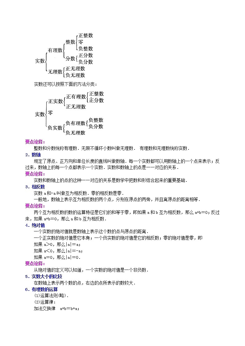 （人教版）数学中考总复习07总复习：数与式综合复习（基础）珍藏版 知识点练习02