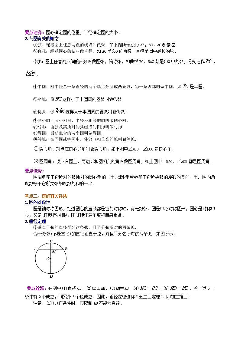 （人教版）数学中考总复习44总复习：圆综合复习（提高）珍藏版 知识点练习02
