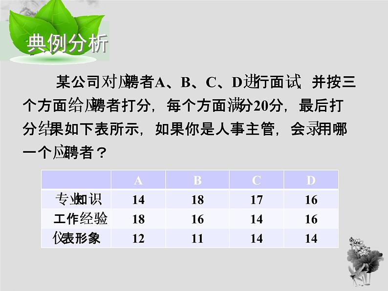 20.1 第2课时加权平均数-华东师大版八年级数学下册课件(共22张PPT)05