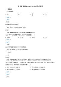 2020年湖北省武汉市中考数学试题