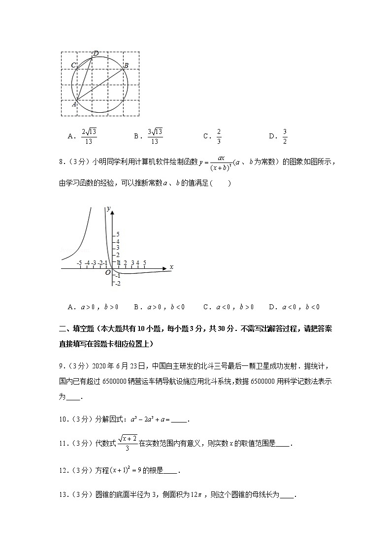 2020年江苏省扬州市中考数学试卷03