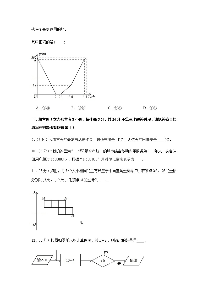 2020年江苏省连云港市中考数学试卷第3页