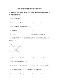 2020年四川省攀枝花市中考数学试卷