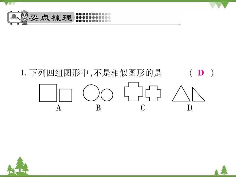 2021年春人教版九年级数学下册第27章《相似》27.1 图形的相似 PPT课件第5页