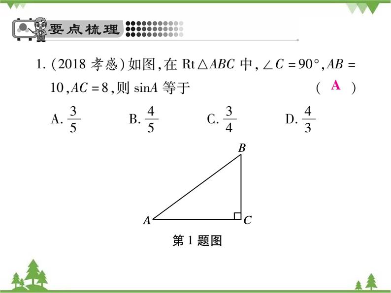 2021年春人教版九年级数学下册第28章《锐角三角函数》28.1 锐角三角函数 PPT课件06