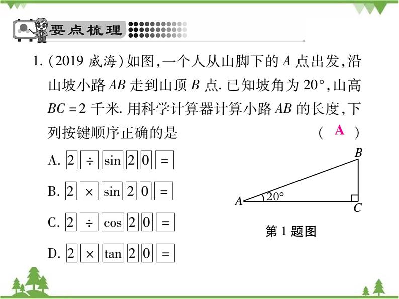 2021年春人教版九年级数学下册第28章《锐角三角函数》28.1 锐角三角函数 PPT课件03