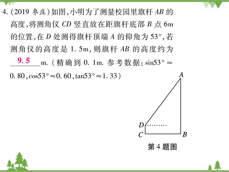 2021年春人教版九年级数学下册第28章《锐角三角函数》28.2.2 应用举例 PPT课件08