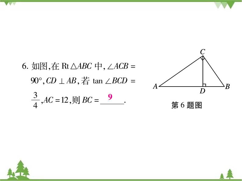 2021年春人教版九年级数学下册第28章《锐角三角函数》单元小结与复习 PPT课件07