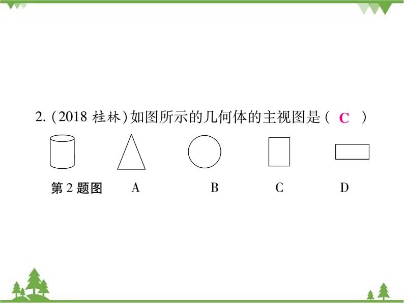 2021年春人教版九年级数学下册 第二十九章 《投影与视图》单元检测题 PPT课件03