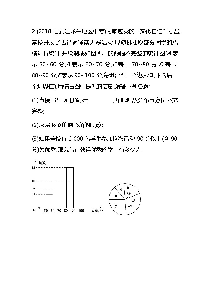2021年春初中数学（人教版）七年级下册课时作业：从统计图表中获取信息专题03