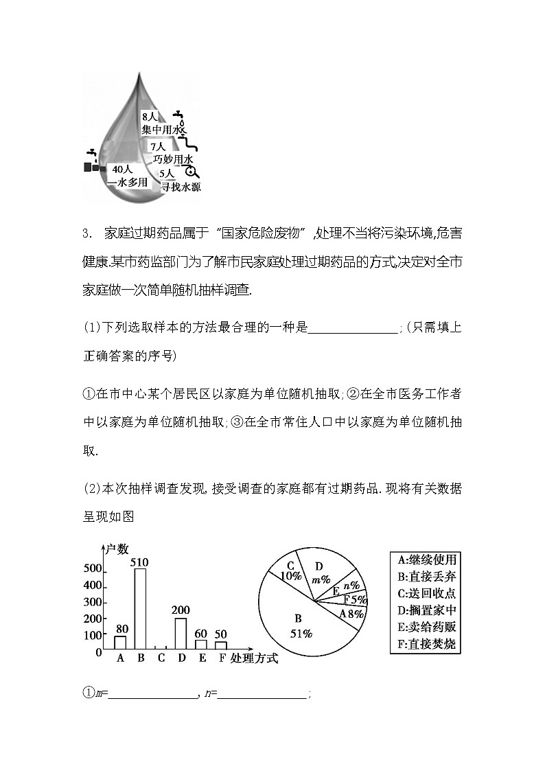 2021年春初中数学（人教版）七年级下册课时作业：10.3课题学习　从数据谈节水02
