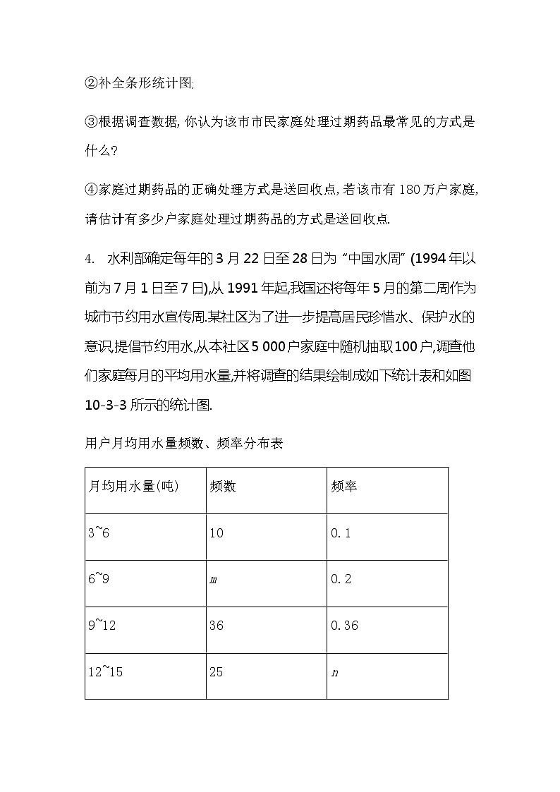 2021年春初中数学（人教版）七年级下册课时作业：10.3课题学习　从数据谈节水03