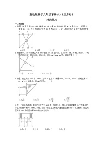 浙教版八年级下册5.3 正方形精品课后复习题