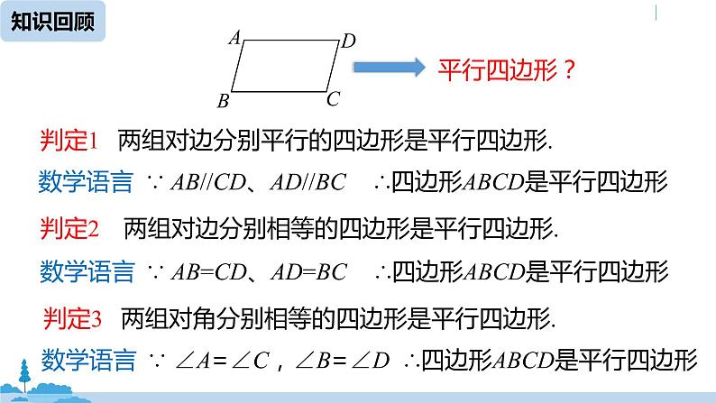 人教版八年级数学下册 18.1.2平行四边形的判定课时3 ppt课件02