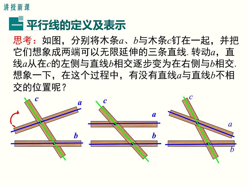 初中 / 数学 / 人教版 / 七年级下册 / 第五章 相交线与平行线 / 5.2 平行线及其判定 / 5.2.1 平行线 课件05