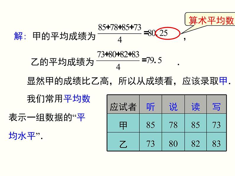 20.1.1.1-平均数和加权平均数ppt教学课件05