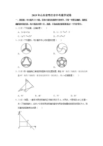 2019山东省枣庄市中考数学试卷  解析版