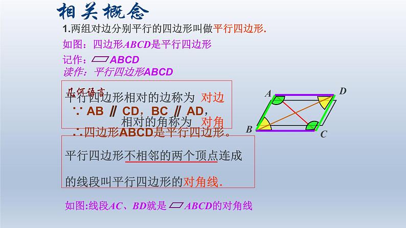 八年级下数学课件：18-1-1 平行四边形的性质  （共23张PPT）_人教新课标08