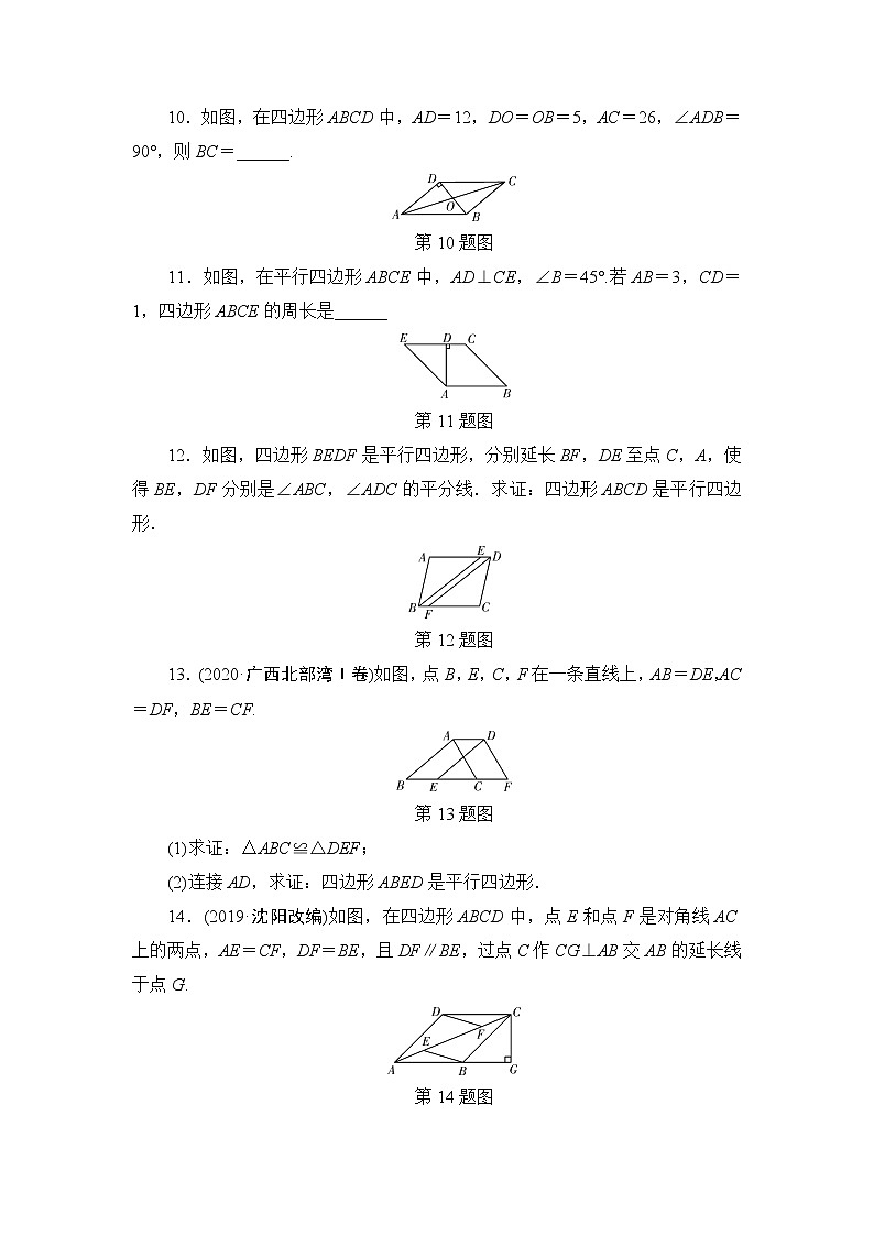 2021年九年级中考数学一轮复习 20　多边形与平行四边形 试卷03
