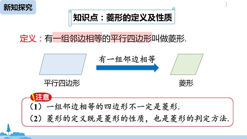 人教版八年级数学下册 18.2.2菱形课时1 ppt课件06