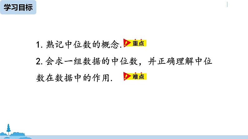 人教版八年级数学下册 20.1.2中位数和众数课时1 ppt课件02