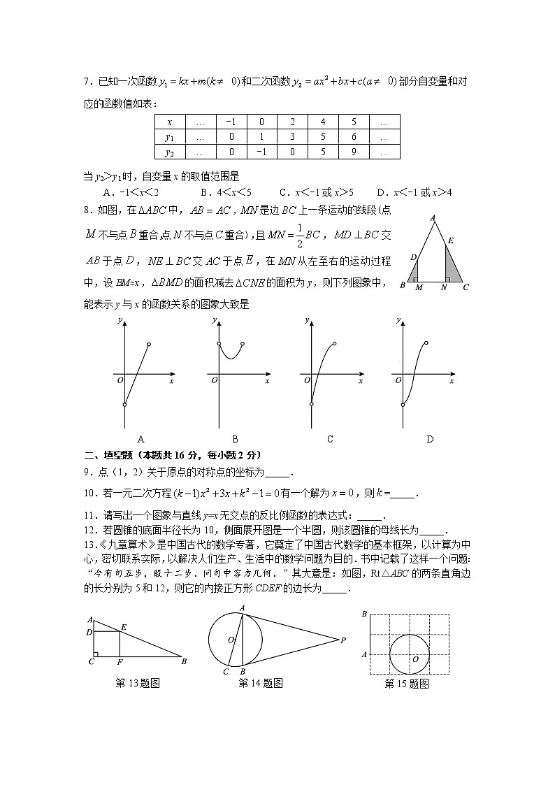 北京市朝阳区2018~2019学年度第一学期期末检测02