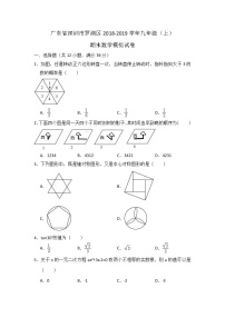 2018-2019学年四川省凉山州西昌市九年级（上）期中数学模拟试卷