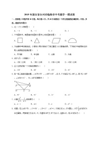 2019年浙江省台州市临海市中考数学一模试卷（解析版）