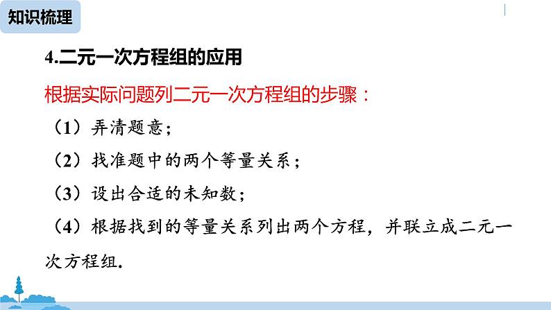 人教版七年级数学下册 第8章二元一次方程组小结课时2 课件04